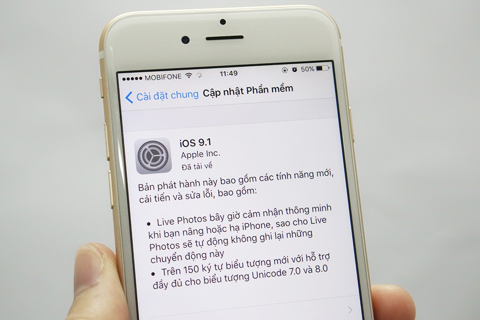Hướng dẫn cập nhật iOS 9.1
