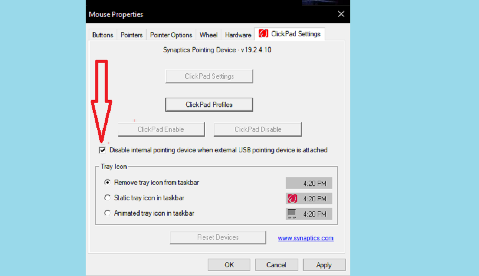 Cách tắt chuột cảm ứng laptop Windows 10 (ảnh 4)