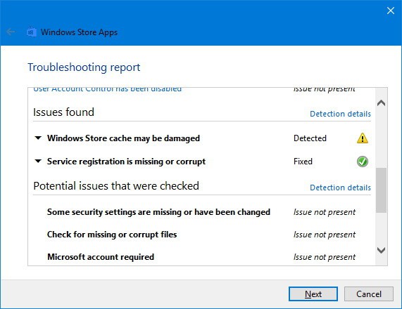 Sử dụng Windows Store Apps để sửa lỗi các ứng dụng - Ảnh 7