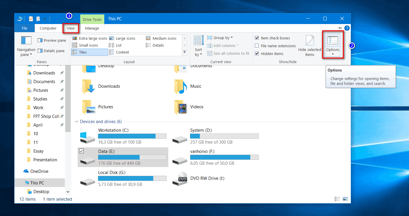 Mẹo ẩn và hiện file hoặc folder trên Windows 10 - Ảnh 3