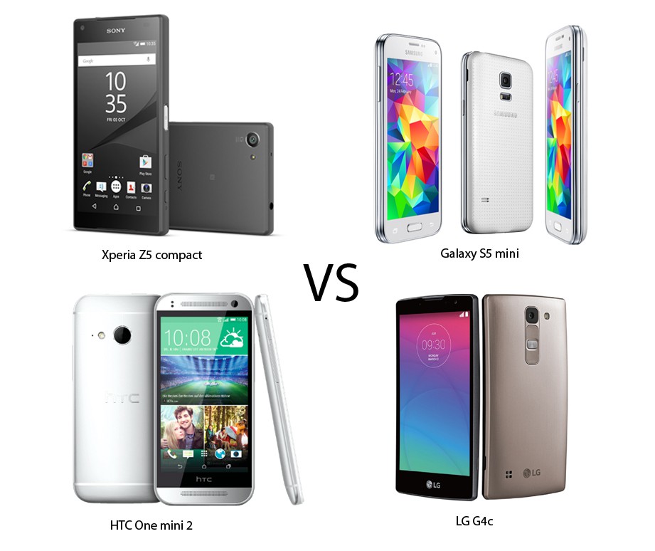 Xperia Z5 Compact vs Galaxy s5 mini vs HTC One mini 2 vs LG G4c