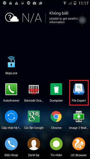 Bạn truy cập vào File Expert.