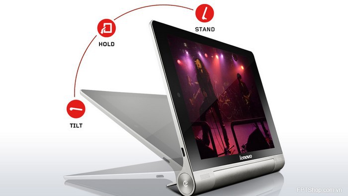 Mặt trước của Lenovo Yoga Tab 8 là màn hình với các bezel