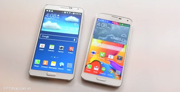 màn hình Galaxy Note 3 và Galaxy S6