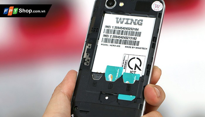 Wing Hero 40S hỗ trợ hai sim hai sóng tiện lợi