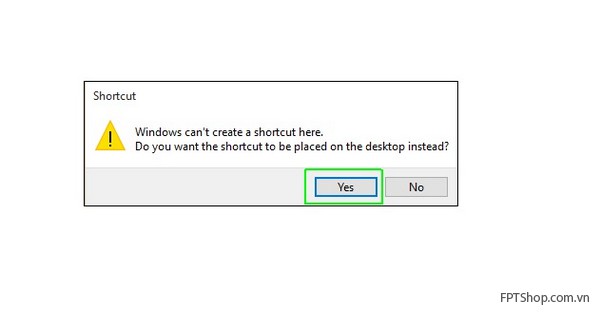 Tạo một Desktop Shortcut trên  Windows 10