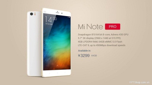Smartphone Xiaomi Mi Note Pro