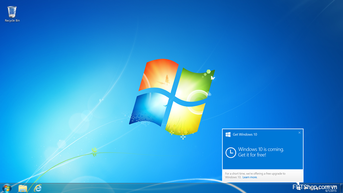 Windows 10 sẽ thông báo để bạn nâng cấp khi hệ thống đã sẵn sàng