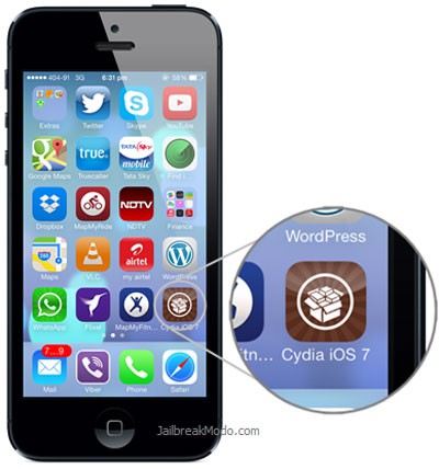 cài đặt Cydia trên iPhone 5s iOS 7
