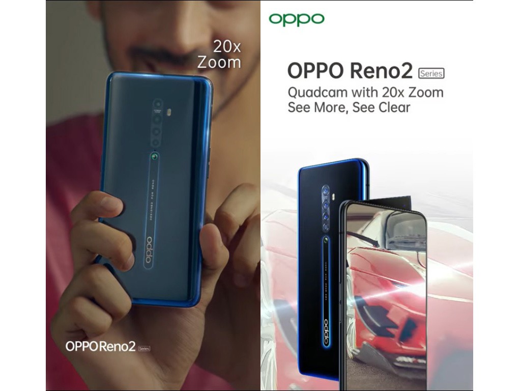 OPPO Reno 2 lộ ảnh render: 4 camera hỗ trợ zoom 20x 