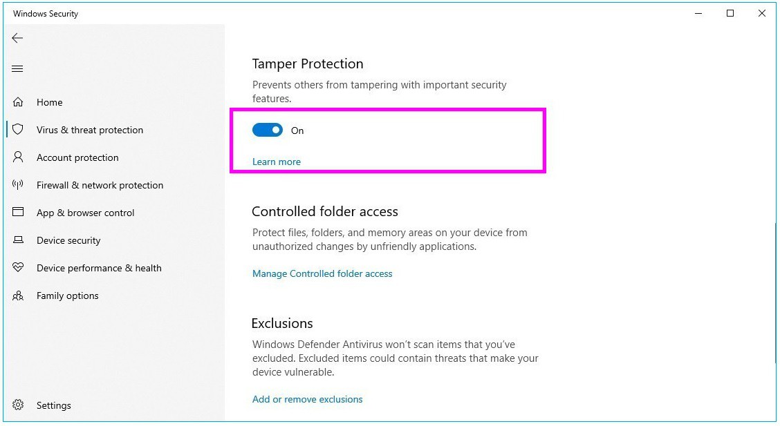 Microsoft Defender ATP trang bị thêm tính năng Tamper Protection