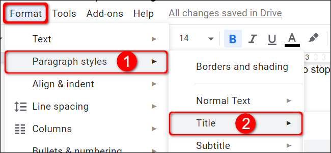 Cách để thay đổi định dạng mặc định của Google Doc