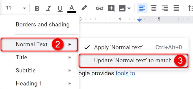 Cách để thay đổi định dạng mặc định của Google Doc