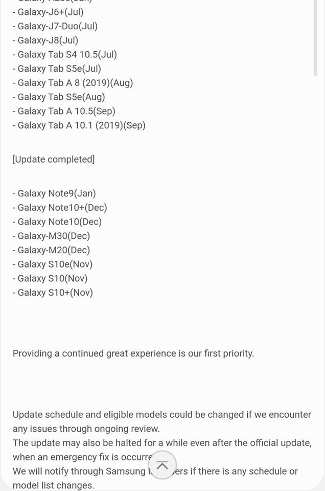 Samsung cập nhật lộ trình Android 10 cho các smartphone của hãng (ảnh 2)