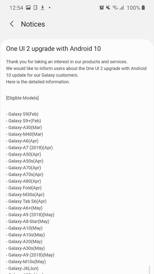 Samsung cập nhật lộ trình Android 10 cho các smartphone của hãng (ảnh 1)