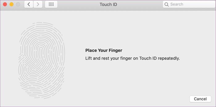 cài đặt touch id macbook