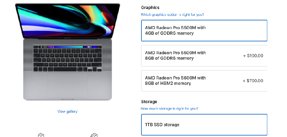 Apple nâng cấp GPU Radeon Pro 5600M cho MacBook Pro 16 inch