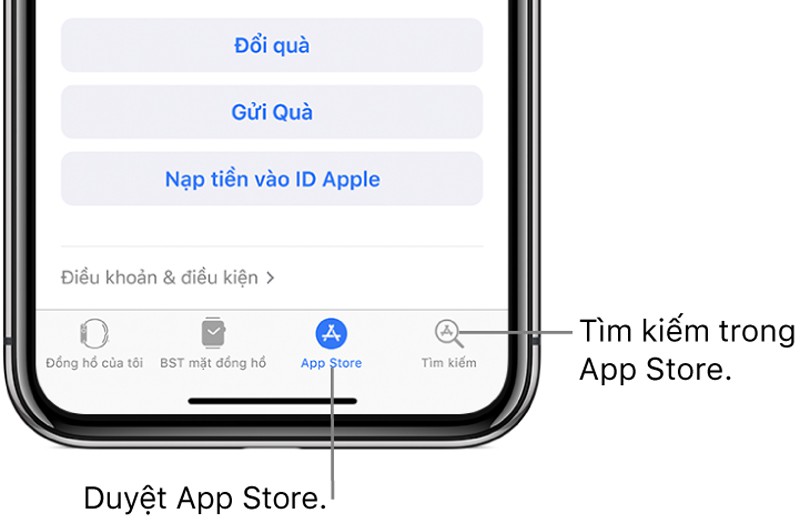 Hướng dẫn tải và cập nhật ứng dụng qua App Store của Apple Watch 6