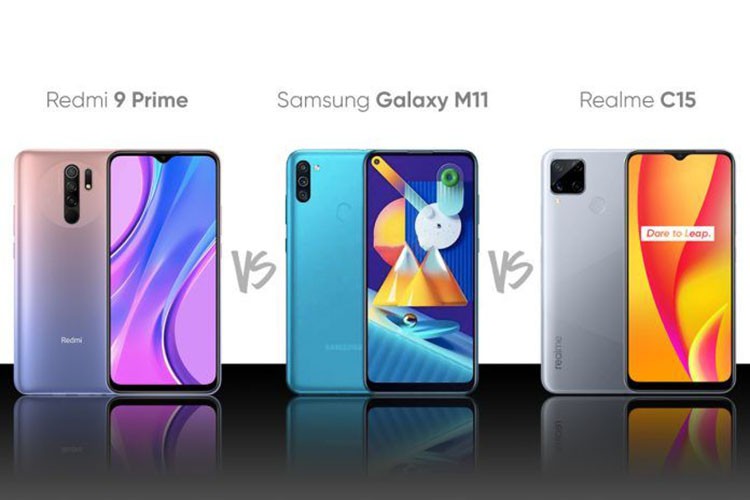 So sánh Realme C15 với Redmi 9 Prime và Samsung Galaxy M11