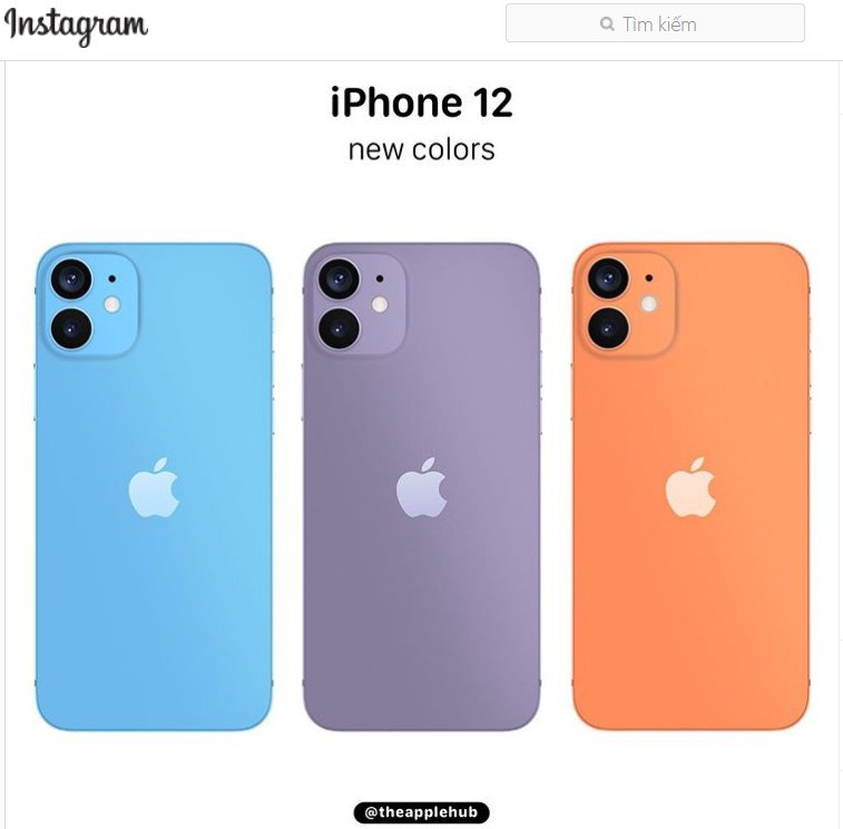 Về màu sắc của iPhone 12 phiên bản tiêu chuẩn
