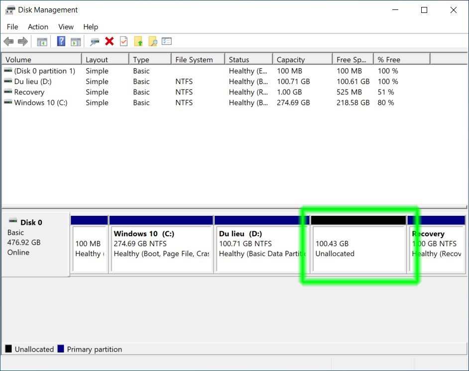 Cách hợp nhất các ổ đĩa trong Windows 10 05