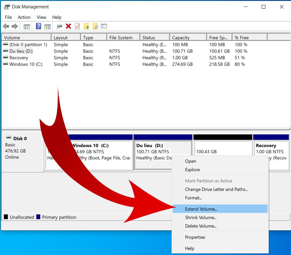 Cách gộp ổ đĩa trong Windows 10 06