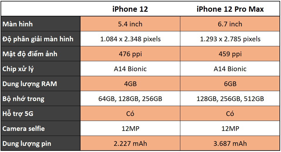 So sánh iPhone 12 và iPhone 12 Pro Max dựa trên loạt tin tức rò rỉ 4