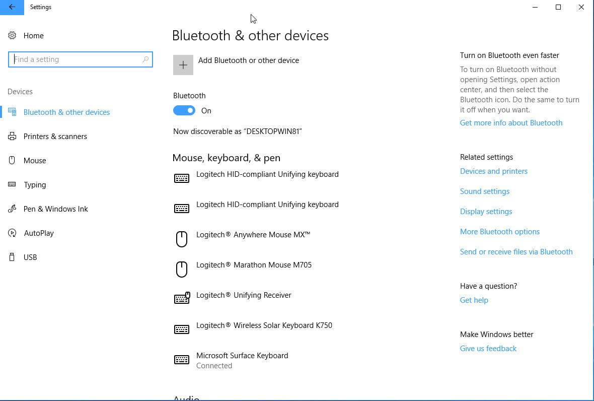 Bật bluetooth trên laptop Windows 10 - ảnh 02