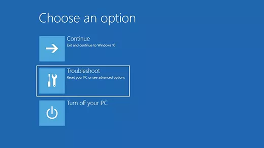 Reset Windows 10 từ màn hình đăng nhập