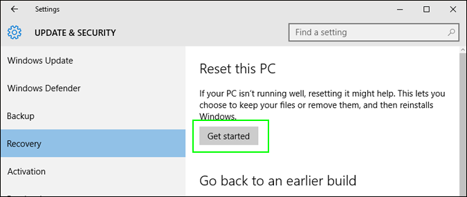 Hướng dẫn reset Windows 10 về trạng thái ban đầu 05