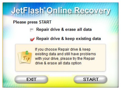 phần mềm sửa lỗi USB JetFlash Online Recovery