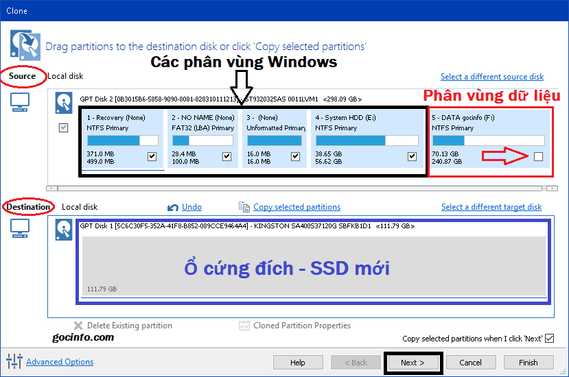 chuyển Windows bản quyền sang ổ SSD - hình 4