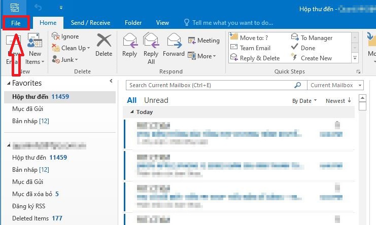 Hướng dẫn xóa tài khoản email khỏi Outlook
