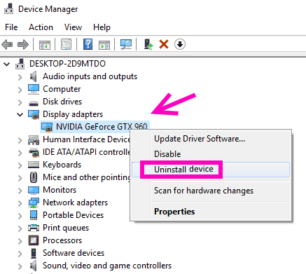 lỗi nvidia installer cannot continue