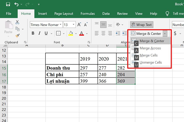 5 simple ways to merge cells in Excel to make your spreadsheet more beautiful and professional (Figure 12)