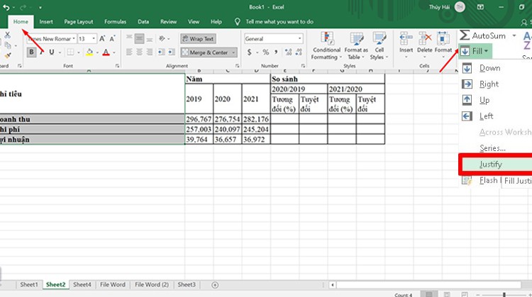 5 simple ways to merge cells in Excel to make your spreadsheet more beautiful and professional (Figure 3)