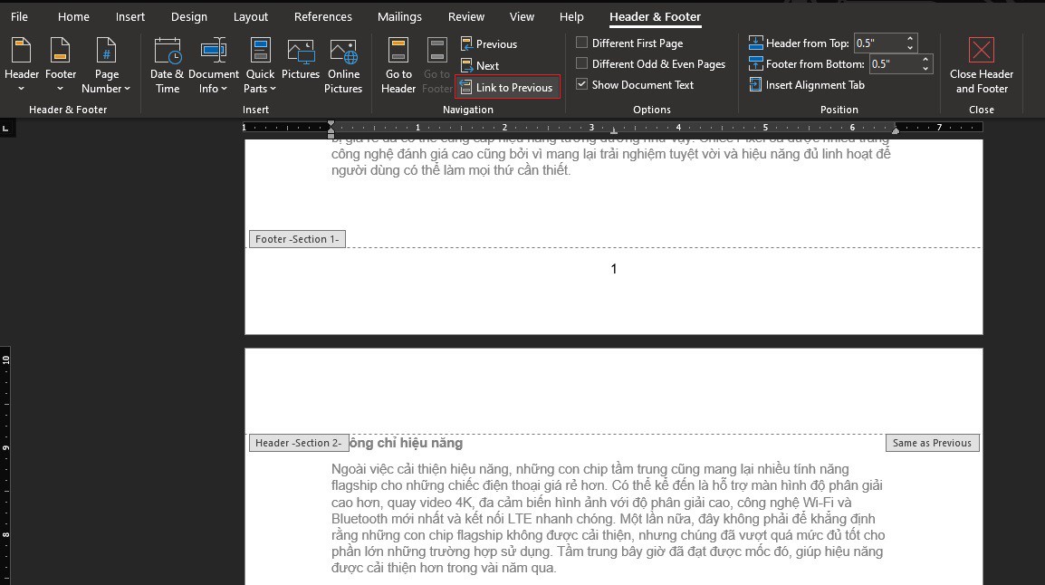 Cách đếm số trang trong Microsoft Word