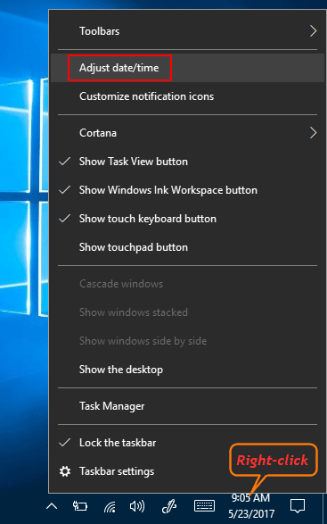 Sửa lỗi đồng hồ hiển thị sai thời gian trên Windows 10