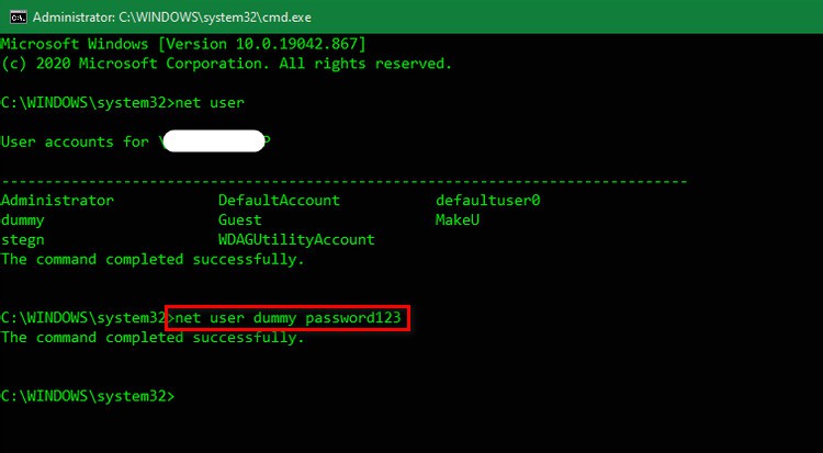 Cách thay đổi mật khẩu trên WIndows 10 thông qua Command Prompt - Ảnh 3