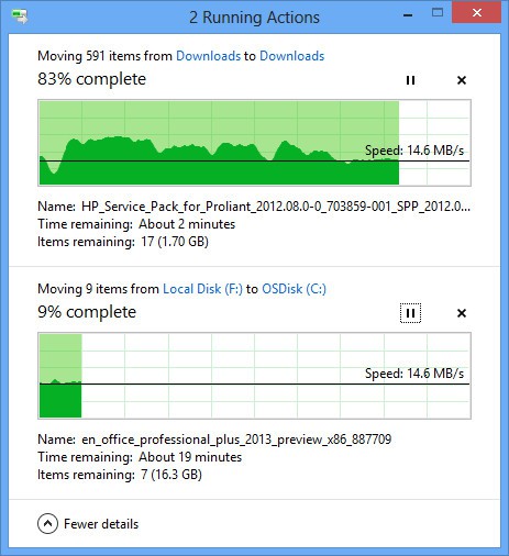 Sử dụng Windows 10 để sao chép nhanh hơn