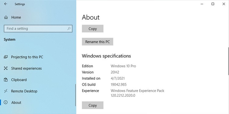 Cài đặt Bản cập nhật Windows 10 tháng 5 năm 2021 - 2