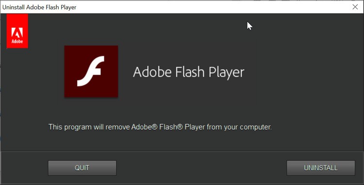 Sử dụng công cụ xóa Flash Player