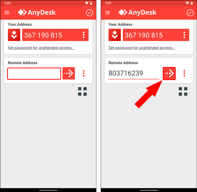 Vui lòng sử dụng Anydesk: Điều khiển từ xa điện thoại của bạn trên một thiết bị Android khác (6)