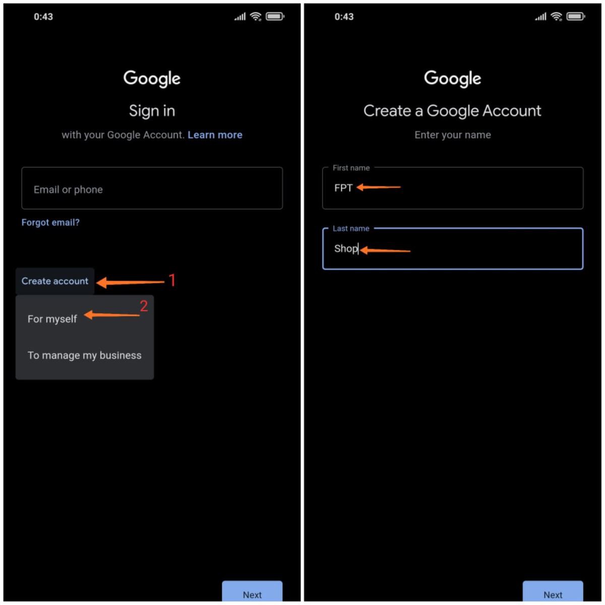 3 cách tạo tài khoản Gmail dễ thực hiện trên Android (3)