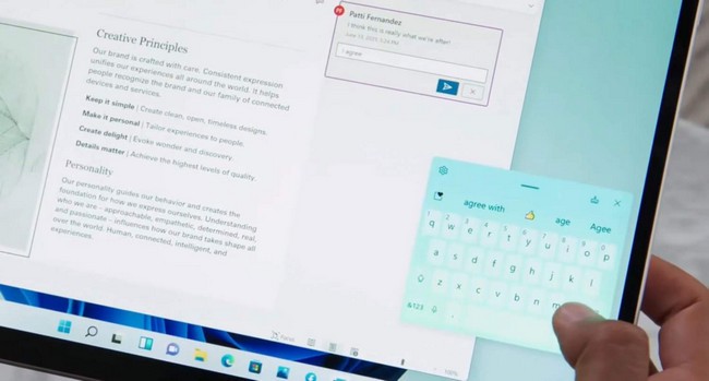 Chạm, bút và giọng nói trên Windows 11