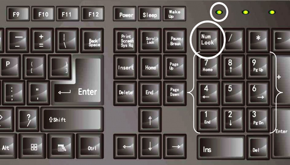 Trước khi bạn bắt đầu viết ra các ký tự hoặc ký hiệu đặc biệt, hãy nhấn để đèn Num Lock sáng để sử dụng được bàn phím số phụ