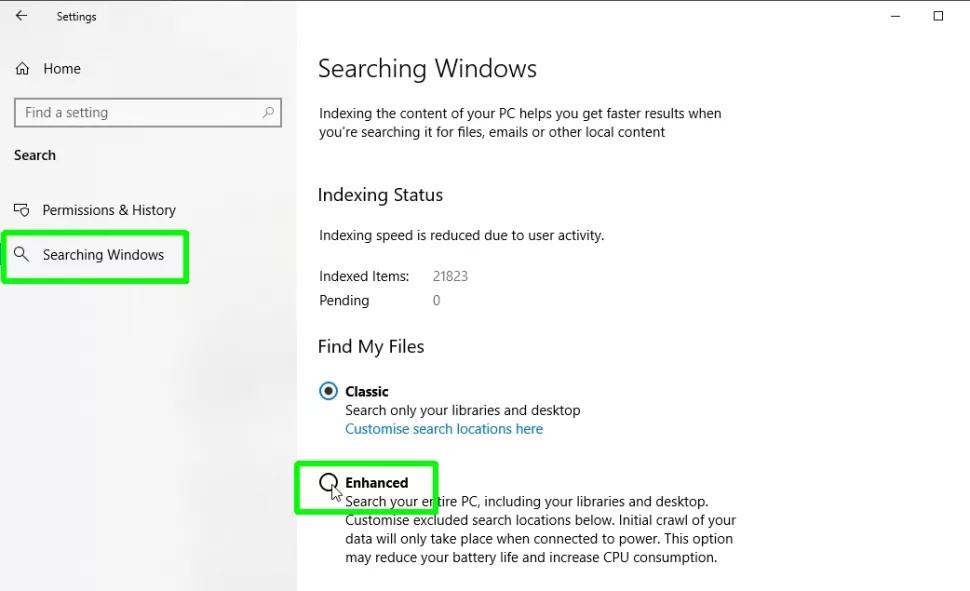 Tìm bất cứ thứ gì bằng Enhanced Search trên Windows 10 (2)