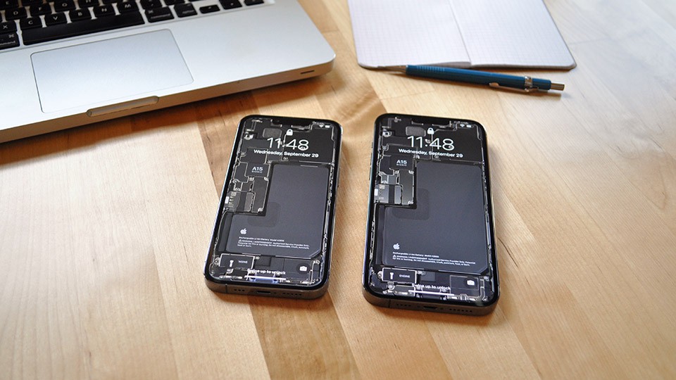 Tải bộ hình nền xuyên thấu linh kiện cho iPhone cực chất