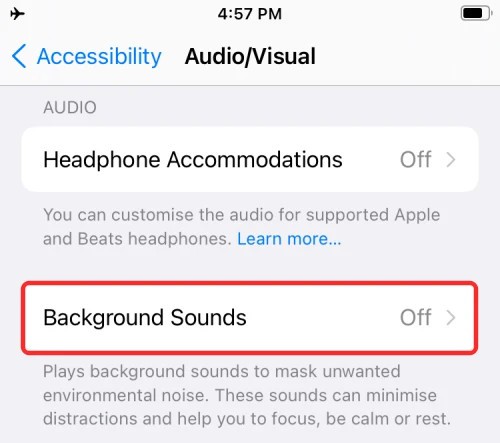 Tất tần tật về cách sử dụng Background Sounds trên iOS 15 (4)