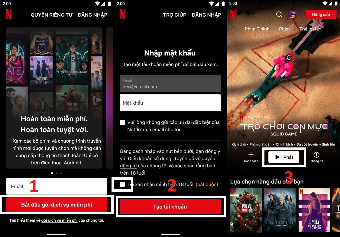 Cách xem Netflix miễn phí trên điện thoại Android (2)